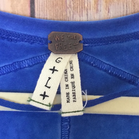 FREE PEOPLE WOMEN SAPPHIRE TOP SIZE L - Picture 3 of 5
